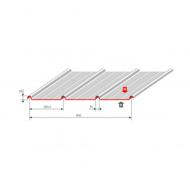 BAC ACIER TOITURE COVEO 850 PRELAQUE 63/100 5,50M 7022 GRIS GRAPHITE