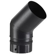 Coude à segment poêle à granulés émaillé 45°Ø80mm noir CDS 45- 80 ENMJ