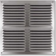 Grille à persiennes 300x300mm avec moustiquaire alu anodisé vrac