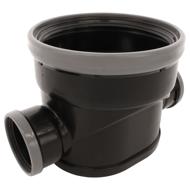 Tabouret PP lesté noir passage direct Ø315 femelle-femelle 200-200mm