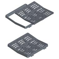 GRILLE FONTE CARREE CONCAVE PMR C250 624X624-597,5X597,5