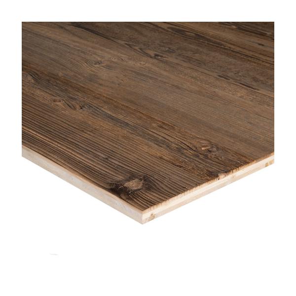 Panneau 3 plis vieux bois brun 1 face fil travers 20x2500x1220mm