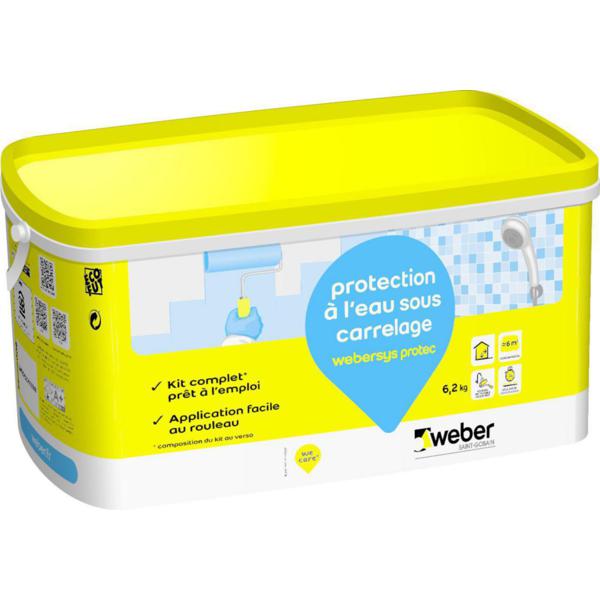 Système protection à l’eau sous carrelage WEBER.SYS PROTECT kit 6m2