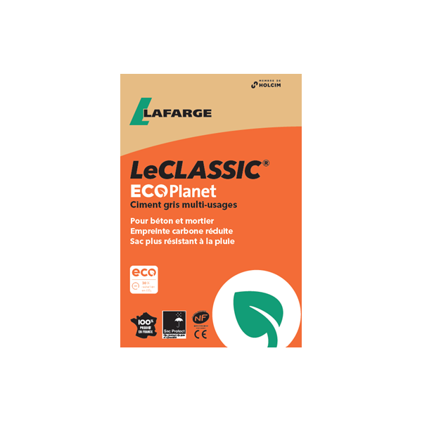 Ciment Le Classic ECOPlanet 32,5R CE NF - Lafarge - en sac Protect de 35 KG