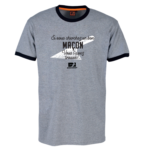 Tee shirt de travail MACON gris/chiné T.XL