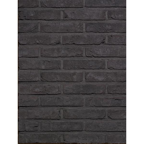 Plaquette parement moulée main AGORA noir graphite 21,5x6,5cm Ep.2,2cm