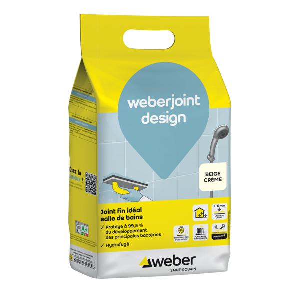 MORTIER joint WEBERJOINT DESIGN BEIGE CREME sac 5kg