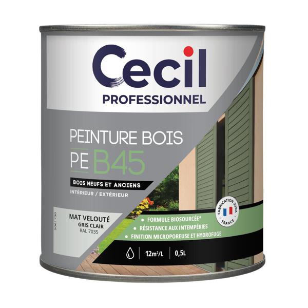 CECIL - PE B60 Peinture Bois - Blanc RAL 9016 BRILLANT - 0.5L Cecil  3381426091351 : Large sélection de peinture & accessoire au meilleur prix.