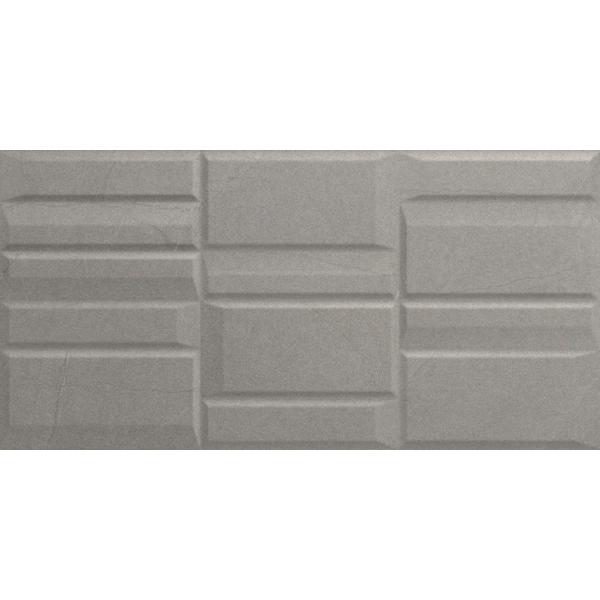 Faïence décor MAGMA blocks grey mat 30x60cm Ep.8,5mm