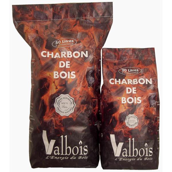 Achat sac charbon de Bois barbecue Valbois - 50 Litres