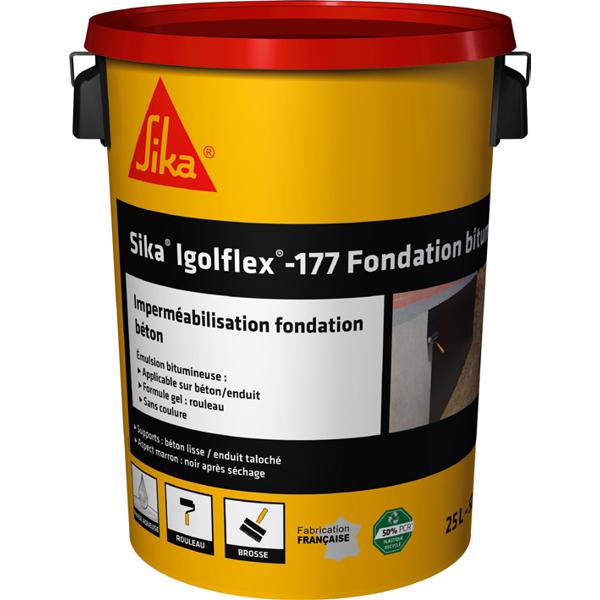 SOLUTION imperméabilisation IGOLFLEX-177 FONDATION BITUME seau 25kg