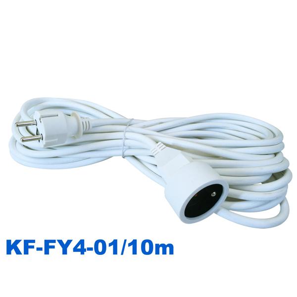 Rallonge électrique 3G1.5mm² HO5VV-F 10m blanche électrique HO5VV-F 3G 1.5mm² blanche 10m