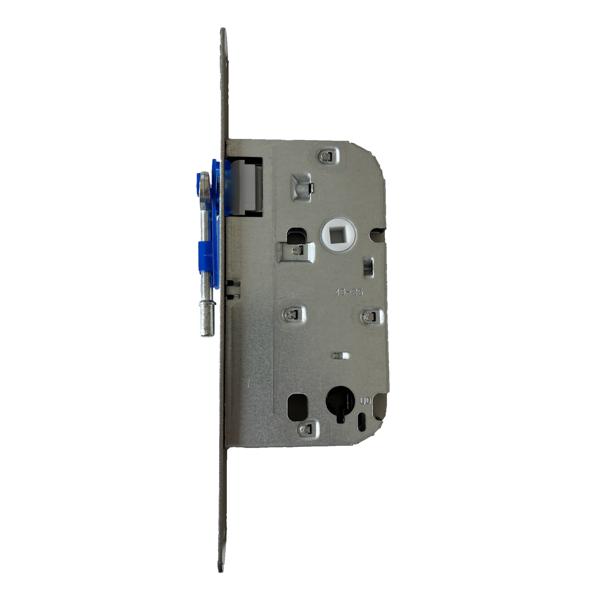 Serrure pour porte MOSEL carré mixte condamnation/clef nickelée 7mm DP