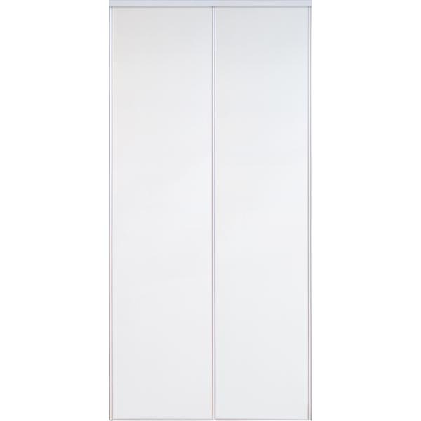 Portes coulissantes de placard blanc 250x120cm 2 vantaux OPTIMUM