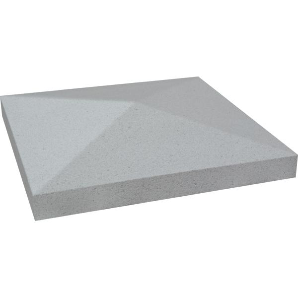 WESER - Chapeau de pilier pointe de diamant - gris - 40x40x4/8 cm