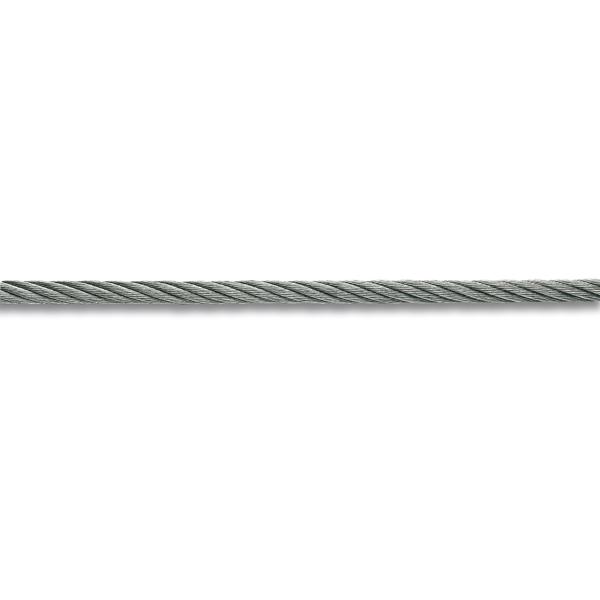 Câble gainé PVC acier galva Ø4mm 97kg translucide le mètre