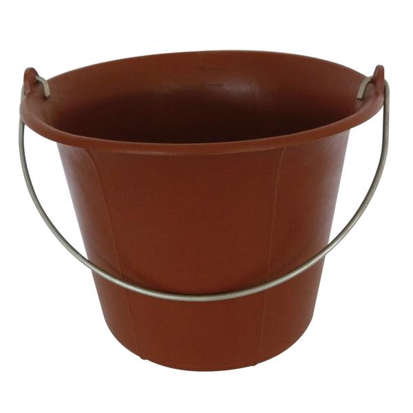 Seau De Maçon Gradué Mondelin 11L - Plastique Jaune Fluo, Anse, Fond Plat