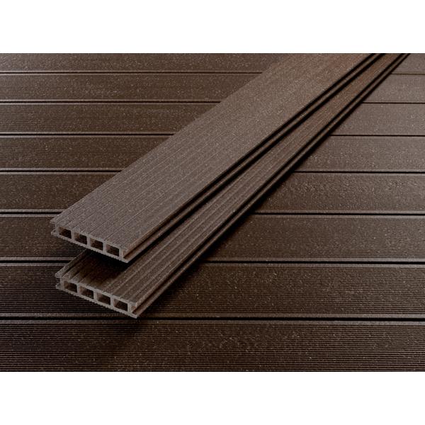 Lame terrasse DECK 150 bois composite brun noisette 28x150mm 4m